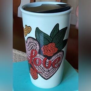 Starbucks Love & Hearts 2019 Valentines Ceramic Tumbler with lid